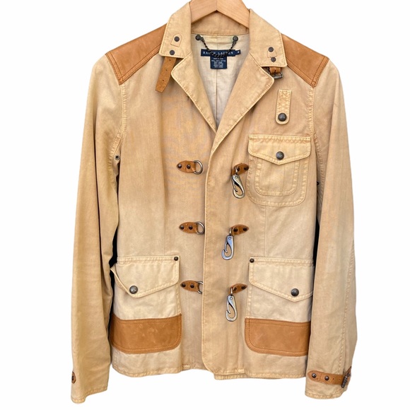Ralph Lauren Jackets & Blazers - Ralph Lauren Blue Label Leather Buckles Coat M Tan